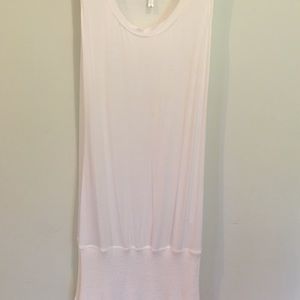 Ivory knit crochet tank dress